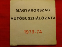 1973 - 74 Hungarian bus network unfoldable map according to the pictures
