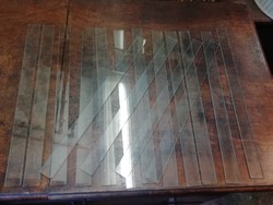 Retro showcase door glass strips, 16 pcs