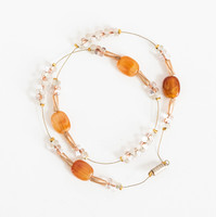 Last option - jewelry made of modern glass beads - yellowish and opal white elements