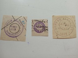 D202561 DÉDES  régi bélyegző-lenyomatok   3 db.   kb 1900-1950's