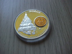 Norvégia 25 Őre 1981   54 gr 50 mm Emlékérme   Zárt  kapszulában Nagyméretű Érme + Tanúsítvány