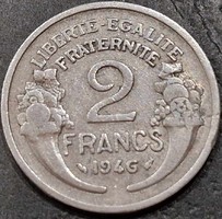 Franciaország 2 frank, 1946.