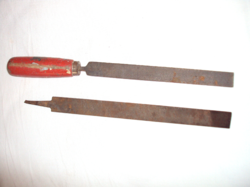 Old flat metal file, marked - metal industry tool - 2 pcs