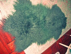 Gyapjú kis szőnyeg, racka szürkés-zöldes