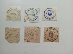 D202557 CSÓT  (katonai)   régi bélyegző-lenyomatok   6 db.   kb 1900-1950's