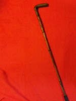 Antique bamboo walking stick with hardwood handle, walking stick as shown in the pictures
