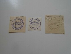 D202545 HOSSZÚPÁLYI  (Bihar vm)  régi bélyegző-lenyomatok  3 db.   kb 1900-1950's