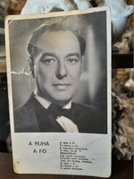 Actor Bilicsi Tivadar portrait postcard 1943.
