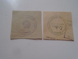D202551 HOMOK   régi bélyegző-lenyomatok  2  db.   kb 1900-1950's