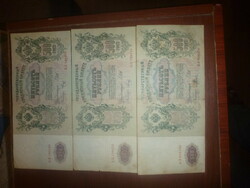 3 tsarist 500 ruble banknotes from 1912 for sale together!