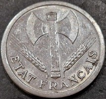Franciaország 2 frank, 1943.