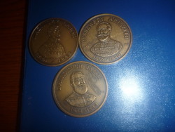 3 Arad martyrs bronze commemorative medals for sale together!