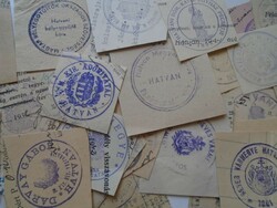 D202542 HATVAN  régi bélyegző-lenyomatok  38 db.   kb 1900-1950's