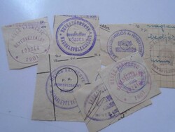 D202547 HEVESVEZEKÉNY  régi bélyegző-lenyomatok  6 db.   kb 1900-1950's