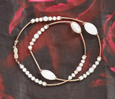 Last option - jewelry made of modern glass beads - opal white elements