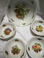 Czech porcelain compote and salad set