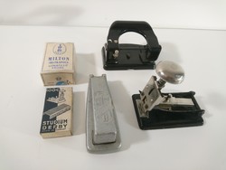 Old stapler, punch, staple pack, ftm, derby, studium 1940s, 1950s