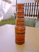 Nagy fa váza vagy gyertyatartó - 32 cm, esztergált, lakkozott