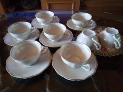 6 individual antique tea cups + coasters