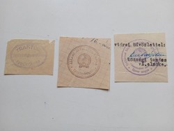 D202590 ERDŐKÖVESD   régi bélyegző-lenyomatok  3  db.   kb 1900-1950's