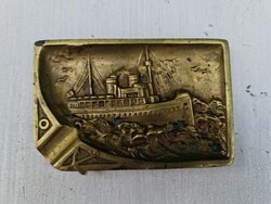Rare ship motif ashtray