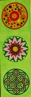 Lotus flower triple mandala canvas, acrylic paint