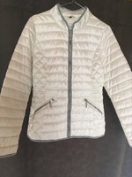 White quilted thin transitional jacket