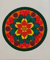 Spring mandala, canvas, acrylic paint