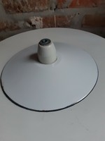 White enameled lamp with porcelain socket