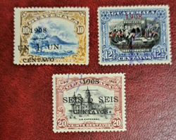Guatemala 1908. bélyegek  (3/1/3)
