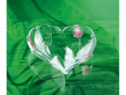 Walther glas szív alakú tulipános kínáló (469)