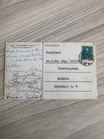 Postcard signed by the owners of the Literary Institute, Otto Légrády and Károly Légrády
