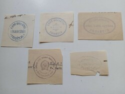 D202589 ERDŐHORVÁTI   régi bélyegző-lenyomatok  5 db.   kb 1900-1950's