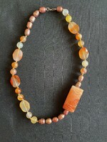 New! Beautiful, individually made necklaces made of carnelian and cultured pearls. Clasp: 925 hallmarked silver