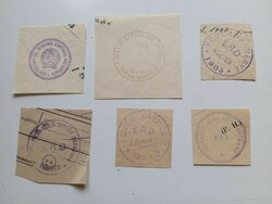 D202587 ÉRD   régi bélyegző-lenyomatok  6 db.   kb 1900-1950's