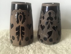 Sándor Steinbach ceramic vase 2 pcs.