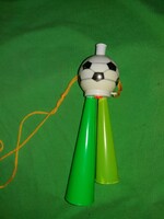 Retro soccer football plastic fan whistle, bagpipe sounds good and in good condition according to the pictures