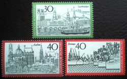 N787-9 / Germany 1973 Saarbrücken, Aachen and Bremen stamp series postal clear