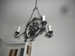 Wrought iron chandelier lamp 4 burners