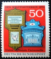 N825 / Germany 1974 upu stamp postal clear