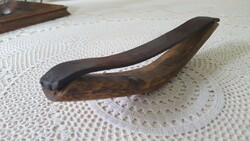 Old razor pine belt, sharpening leather with wooden holder