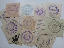 D202605 large village old stamp impressions 10+ pcs. About 1900-1950's