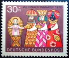 N749 / Germany 1972 Christmas stamp postal clear