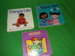 Three baby educational picture books - 2 in English - 1 in Hungarian, according to the pictures