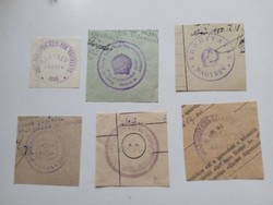 D202596  NAGYRÉV  község    régi bélyegző-lenyomatok  6 db.   kb 1900-1950's