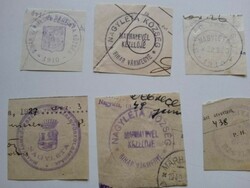 D202607 NAGYLÉTA   régi bélyegző-lenyomatok 8+ db.   kb 1900-1950's