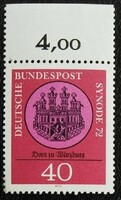N752sz / Németország 1972 Szinódus '72 bélyeg postatiszta ívszéli összegzőszámos