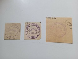 D202595 Nagyréde village old stamp impressions 3 pcs. About 1900-1950's