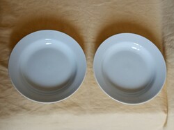 Zsolnay porcelán mély tányér 2db egyben 22x3,5cm mintamentes