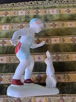Porcelain boy and bunny